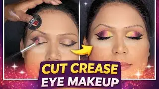 Cut Crease Eye Makeup Tutorial Step by Step ✅| Bridal Eye Makeup for Beginners | #ytshorts #shorts 