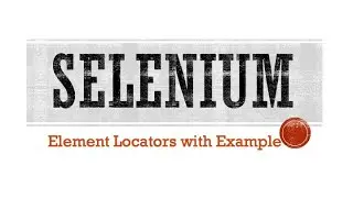 Selenium - Locators with Example