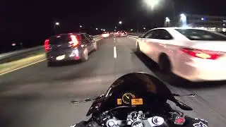 Full throttle night ride on my cbr600rr