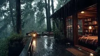 Cozy Cabin Rain Sounds for Deep Sleep, Relaxation & Stress Relief