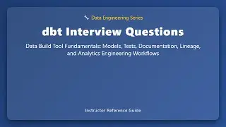 dbt Interview Questions: Data Build Tool Fundamentals for Beginners