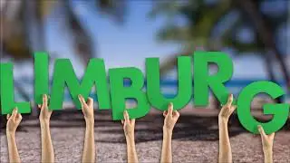 groene letters omhoog gehouden