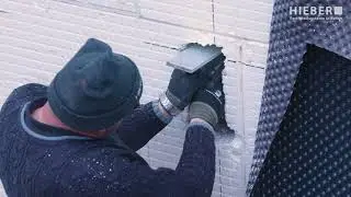 Einbauanleitung Betonlichtschacht Unimax® auf gedämmte Kellerwand von HIEBER®