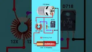 1.5V to 12V converter | Joule thief booster | Voltage booster circuit