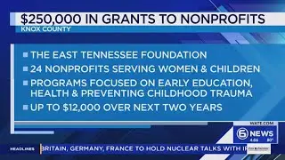 ETF awards $246K in grants to support women, children