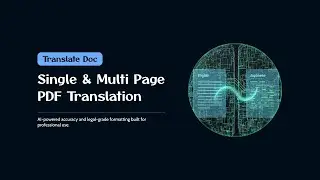 Single & Multi-Page PDF Translation Explained | Translate Doc AI Platform