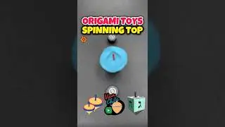 Origami Easy Paper Fidget Toys Spinning Top Craft Tutorial #papertoy #origami #origamicraft #shorts