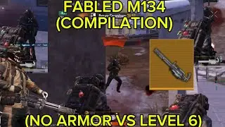 PUBG:Fabled M134 (No Armor VS Level 6) In Metro Royale (COMPILATION)