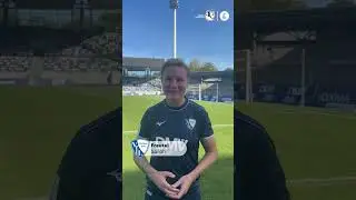 🎙️ Sarah Freutel von @vflbochum1848_frauen nach dem 5:1 Sieg gegen #scsand🔵⚪️