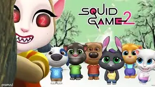 My Talking Angela 2 - My Talking Tom Friends - SQUID GAME 2 - AMONG US - Talking Tom Gold Run