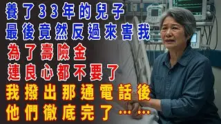 我養育了他們33年，現在我的兒子和媳婦卻想騙走我的壽險金。我只打了一個電話就把他們趕下了地獄。