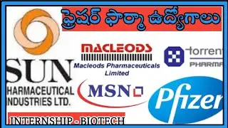 Sun Pharma, Pfizer jobs | internship, macleods, VIRCHOW biotech, abroad Pharmacist Jobs, shipla med