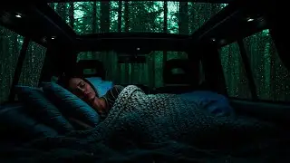 3 Hours of Heavy Rain in the Car ⛈️ ASMR rain sounds for a good night's sleep, overcome insomnia
