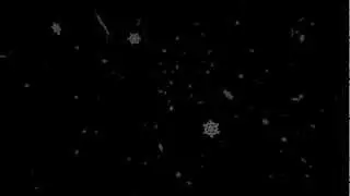 3d beautiful snowflakes falls deep down - free HD overlay / transition