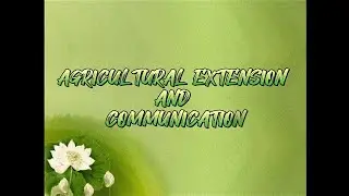 AG EXTENSION AND COMMUNICATION #1