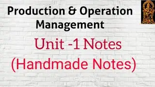 Manual Notes Production & Operation Management, P&OM Handmade Notes, P&OM Easy Notes, Handmade Notes