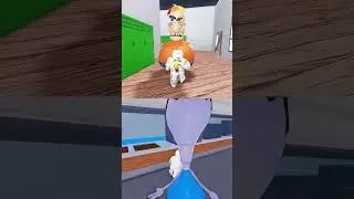 Jumpscare Team School Escape Teamwork Obby VS Team Alien Escape 🔥 #shorts | Hungry nora tubby Roblox