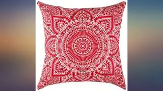 TREEWOOL (Pack of 2) Decorative Throw Pillow Covers Mandala Accent 100% Cotton review