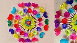 Beautiful Paper Flowers Wall Hanging Decoration Ideas | Best Out Of Waste Newspaper Crafts
