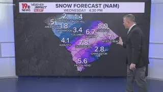 Snow in South Carolina: Winter storm warning area expanded