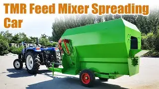 Tractor PTO Feed Mixer Spreader Working Video | Silage & TMR Feeding Wagon Solution #spreader