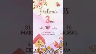 Convite de Anivers&aacute;rio Infantil tem&aacute;tico, animado, tema Jardim #conviteanimado #aniversario #convite
