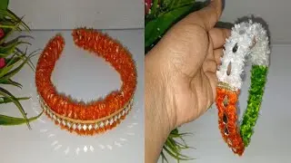 Republic Day Special Headbands Making Ideas At Home👌Tricolor Head Bands For School Girls 