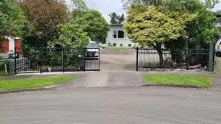 Aluminum sliding gate and fence panels to match