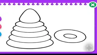 Toy Ring | How To Drawing Toy Ring Easy Colour painting Video For Kid Learning Video