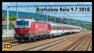 Vlaky Bratislava - Rača 9.7.2018 4K