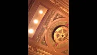 The restored original chandelier inside the saenger theatre