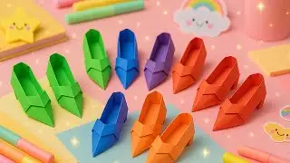 How to make Paper Mini Shoes | Origami Paper Cute Shoes