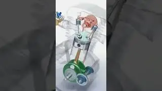 animation of 4 stroke engine working #carengine #4strokeengine #automobile #petrolengine