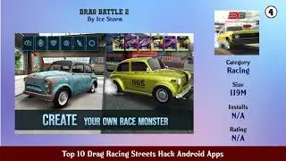 Top 10 Drag Racing Streets Hack Android Apps