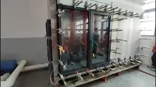 Wind load testing of door windows
