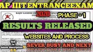 AP IIIT ENTRANCE EXAM RESULTS 2020 RELEASED ||AP IIIT SELECTION LIST 2020||how to check Iiit results