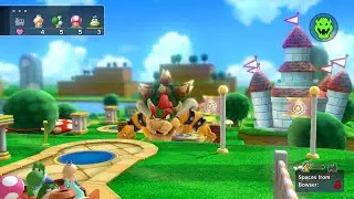 Mario Party 10 Bowser Party #738 Rosalina, Yoshi, Toadette, Spike Mushroom Park Master Difficulty