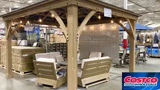 COSTCO SHOP WITH ME GAZEBOS PATIO FURNITURE GENERATORS KITCHENWARE SHOPPING STORE WALK THROUGH