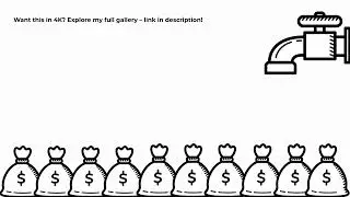 Free Whiteboard Animation | Money Faucet | Passive Income & Financial Success Stock Footage