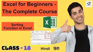 Sorting Basic to Advance In Excel | | Excel Basics For Beginners | Microsoft Excel | Part -18| हिंदी