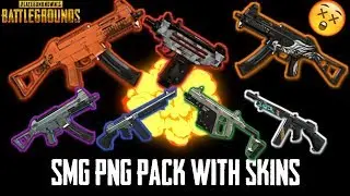 DOWNLOAD SMG PNG PACK_SMG WITH SKINS_PUBG GUN PNG