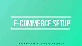 E-Commerce Setup - Product Management & Store Configuration