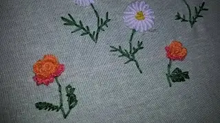 Простой способ вышивка объемная роза / Easiest way of embroidery volume rose
