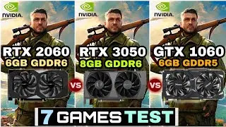 RTX 2060 (6GB) vs RTX 3050 (8GB) vs GTX 1060 (6GB) | 7 Games Tested !