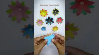 New Tiny Paper Flowers Making🌺#shorts #diy #flowersmaking #origami #handmade #papercraft #flowers