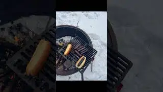 Winter on the Finger Lakes trail lunch at the Hickory Hill lean-to  upstate New York ￼