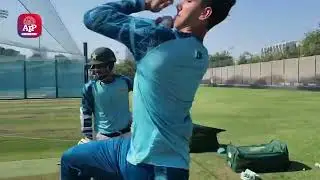 Pakistan U-19 cricket team training session at ICC Academy.| APP