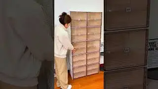 Shoe Organizer, Foldable Design, ANTBOX Large Capacity for Easy Shoe Storage and Space-Saving.