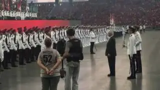 President Tony Tan inspecting the contingent