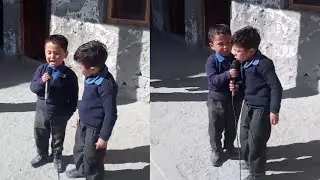 Two sweet kids Recite Naat At morning school assembly